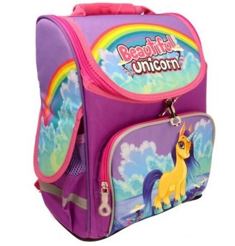Рюкзак Leader 988899 Beautiful unicorn короб ортопед 34х26х15см