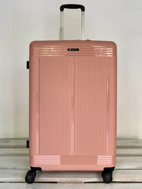 Валіза Worldline 292 - великий розмір - рожевий з розширенням