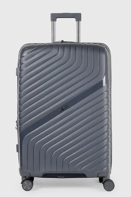 Велика поліпропілен валіза Three Birds 2024-17-11L сірий з розширенням