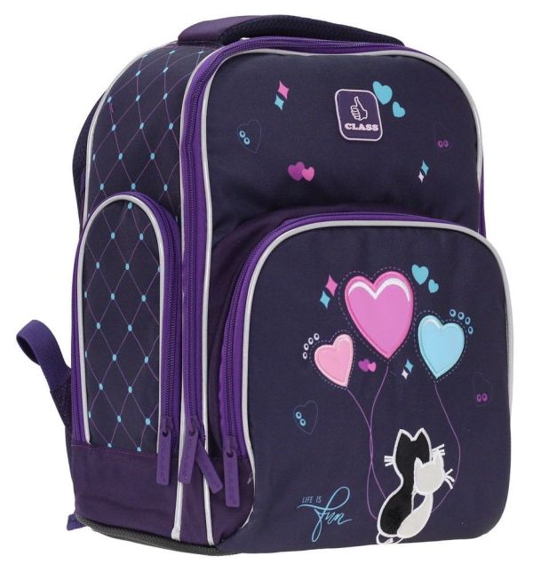 Рюкзак шкільний напівкаркасний SmartCase " Nice Kittens", 1 відд., 36*29*17см, 2227C Class