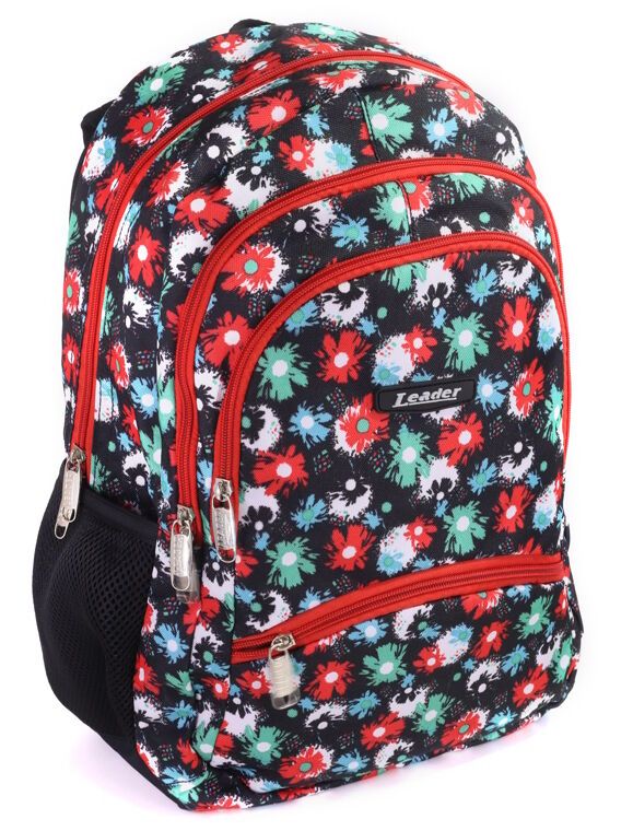 Рюкзак Leader 982325 ортопедичний Кольорові квіти 42х29х15см
