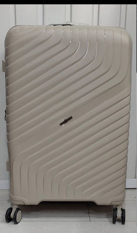 Велика поліпропілен валіза Three Birds 2024-17-11L бежевий з розширенням